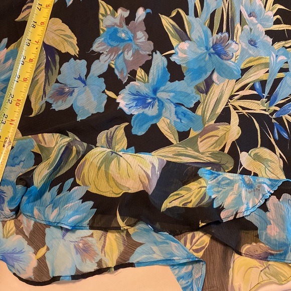 Windridge Cheryl Nash French Floral Sheer Bottom Ruffles Shirt - Picture 4 of 11